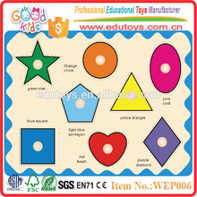 8 Pieces Kids Geometric Shapes Learning Plywood Jigsaw Puzzle